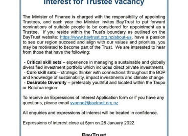 Trustee Expression of interest